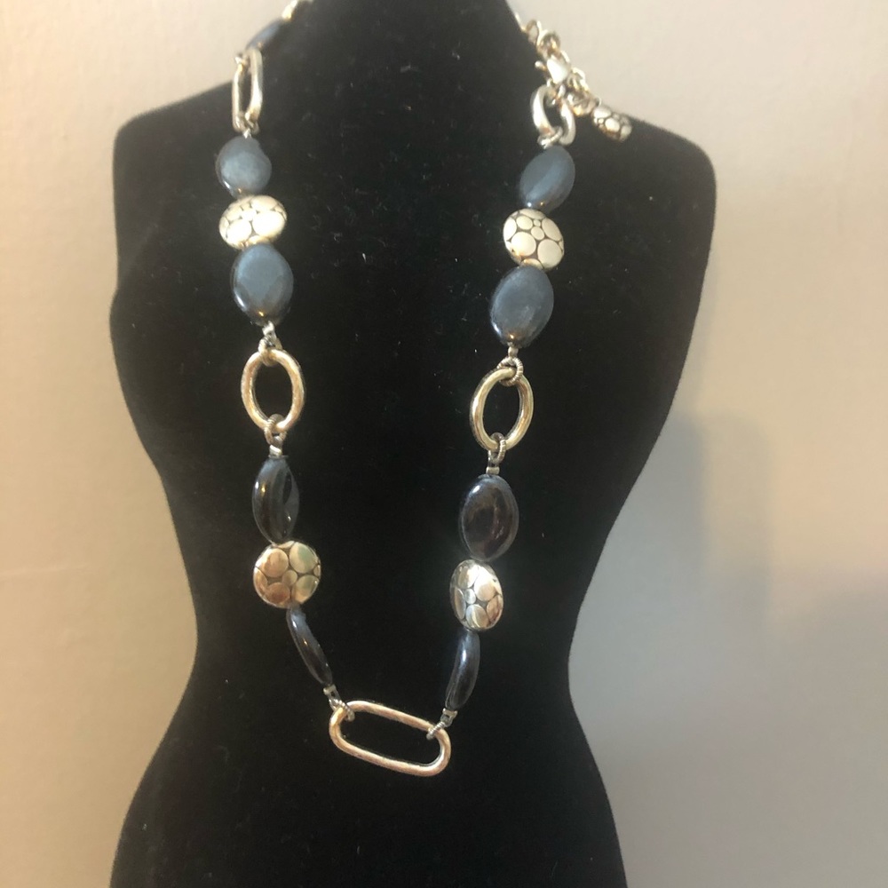 Brighton Pebble silver & hematite necklace
